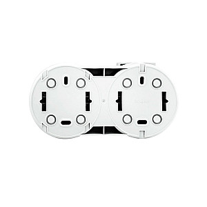 Блок Ovivo Xone 406-010000-925 выключатель 2 клавиши + розетка с заземлением с крышкой белый