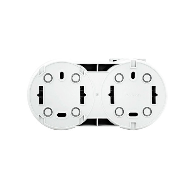 Блок Ovivo Xone 406-010000-925 выключатель 2 клавиши + розетка с заземлением с крышкой белый
