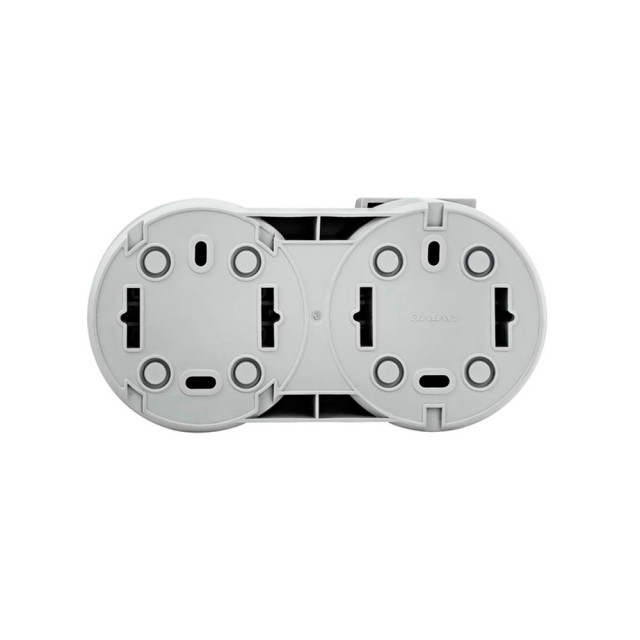 Блок Ovivo Xone 406-240000-925 выключатель 2 клавиши + розетка с заземлением с крышкой серый