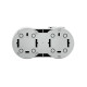 Блок Ovivo Xone 406-240000-925 выключатель 2 клавиши + розетка с заземлением с крышкой серый