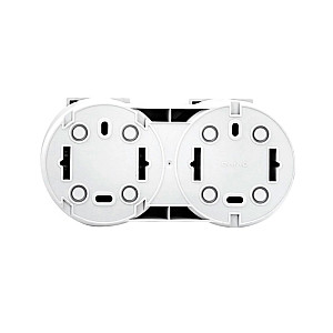 Розетка Ovivo Xone 406-010000-924 2 гнезда с заземлением с крышкойбелая