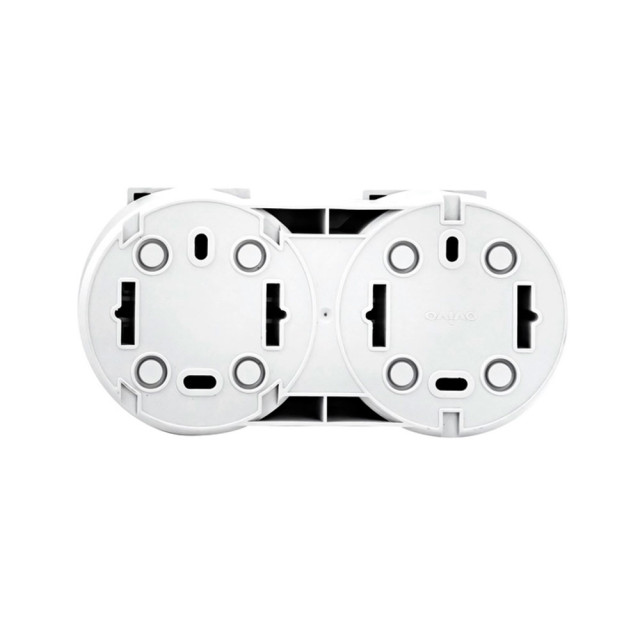 Розетка Ovivo Xone 406-010000-924 2 гнезда с заземлением с крышкойбелая