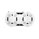 Розетка Ovivo Xone 406-010000-924 2 гнезда с заземлением с крышкойбелая