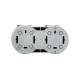Розетка Ovivo Xone 406-240000-924 2 гнезда с заземлением с крышкой серая