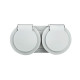 Розетка Ovivo Xone 406-240000-924 2 гнезда с заземлением с крышкой серая