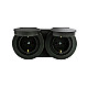 Розетка Ovivo Xone 406-250000-924 2 гнезда с аземлением с крышкой черная