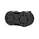 Розетка Ovivo Xone 406-250000-924 2 гнезда с аземлением с крышкой черная