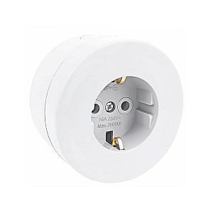 Розетка Ovivo Xone 406-010000-217 с заземлением белая