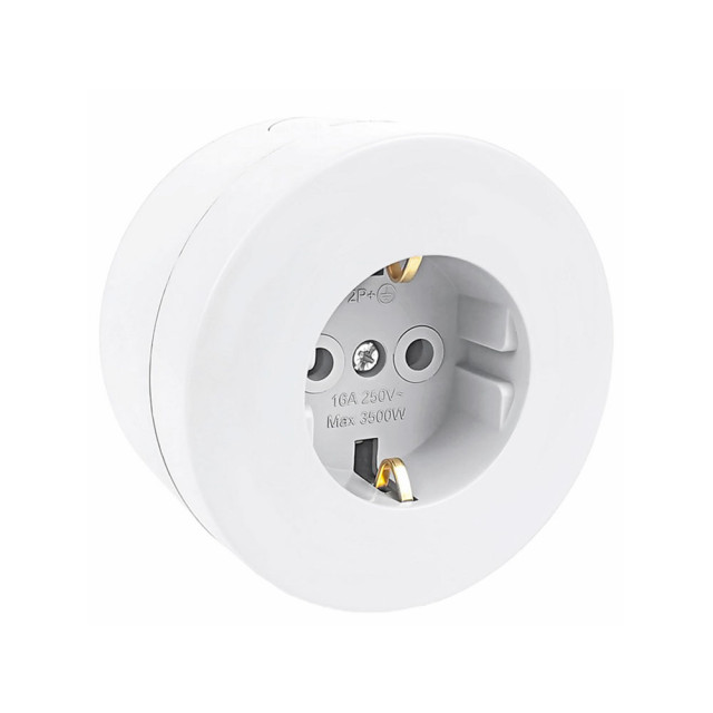Розетка Ovivo Xone 406-010000-217 с заземлением белая