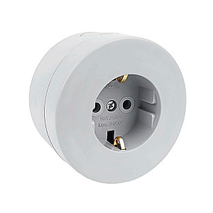 Розетка Ovivo Xone 406-240000-217 с заземлением серая