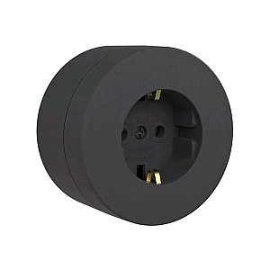 Розетка Ovivo Xone 406-250000-217 с заземлением черная