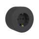 Розетка Ovivo Xone 406-250000-217 с заземлением черная