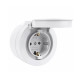 Розетка Ovivo Xone 406-010000-249 с заземлением с крышкой белая