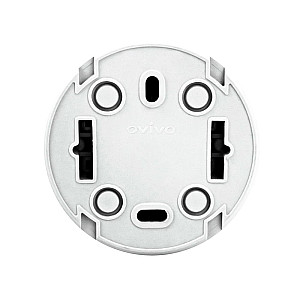 Розетка Ovivo Xone 406-010000-249 с заземлением с крышкой белая