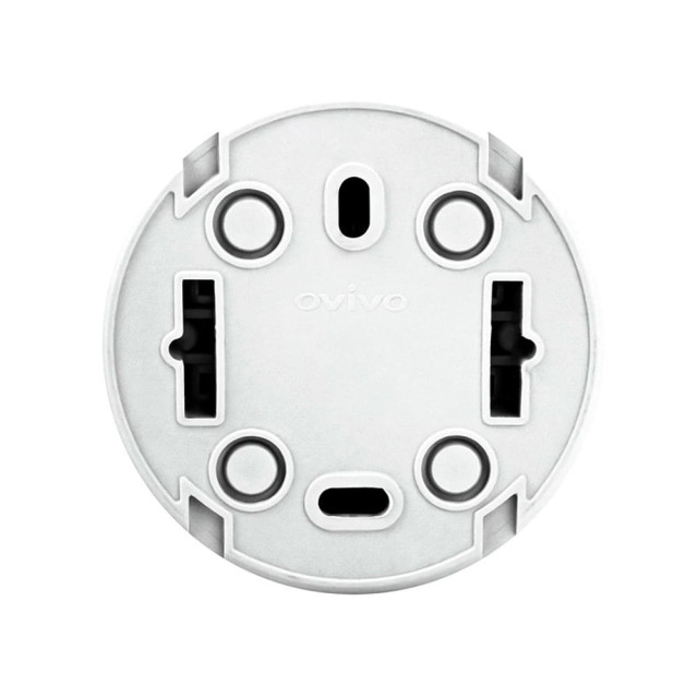 Розетка Ovivo Xone 406-010000-249 с заземлением с крышкой белая