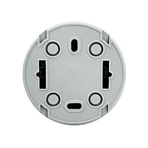 Розетка Ovivo Xone 406-240000-249 с заземлением с крышкой серая