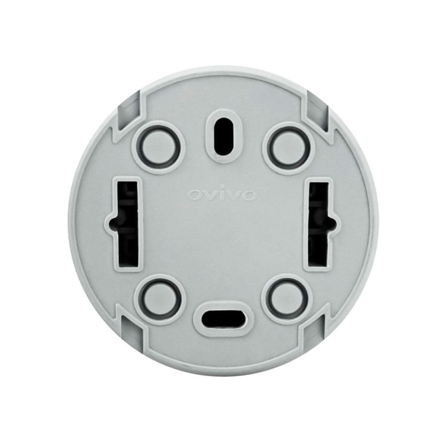 Розетка Ovivo Xone 406-240000-249 с заземлением с крышкой серая