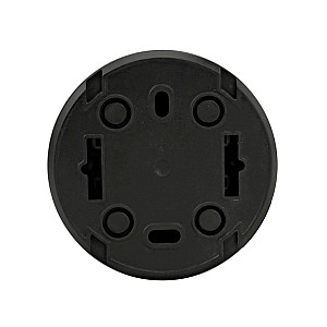 Розетка Ovivo Xone 406-250000-249 с аземлением с крышкой черная