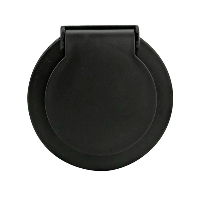 Розетка Ovivo Xone 406-250000-249 с аземлением с крышкой черная