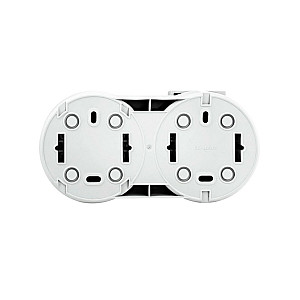 Блок Ovivo Xone 406-010000-923 выключатель 1 клавиша + розетка с заземлением с крышкой белый