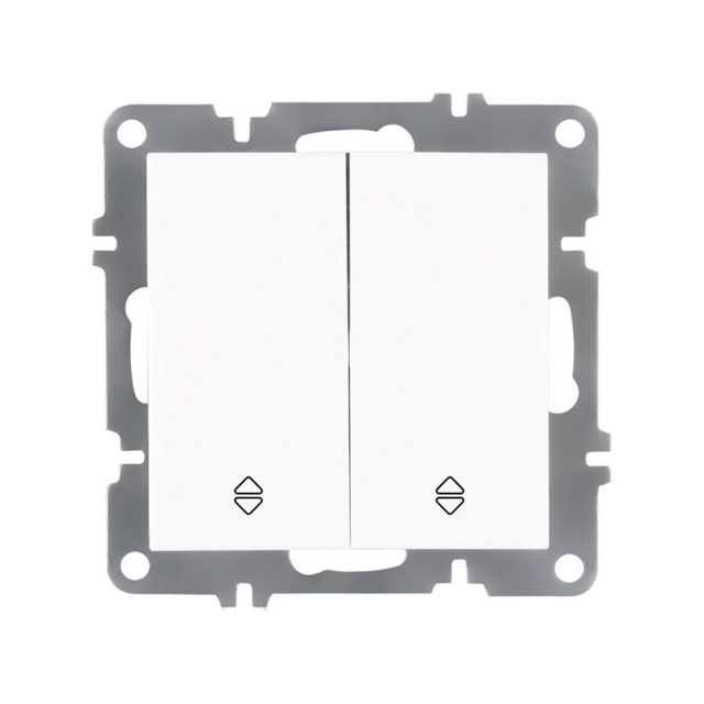 Выключатель проходной Arvia Electric Karen 50 01 1000 211 2 клавиши белый механизм