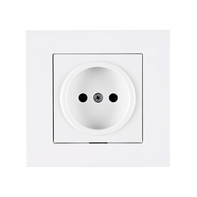 Розетка Arvia Electric Karen 50 01 1000 215 без заземления белая механизм