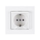 Розетка Arvia Electric Karen 50 01 1000 218 с заземлением с крышкой белая механизм