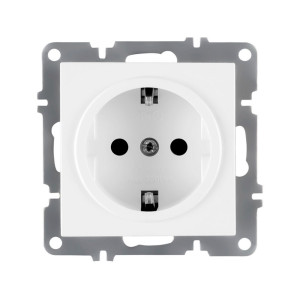 Розетка Arvia Electric Karen 50 01 1000 217 1 гнездо с зазаемлением белая механизм