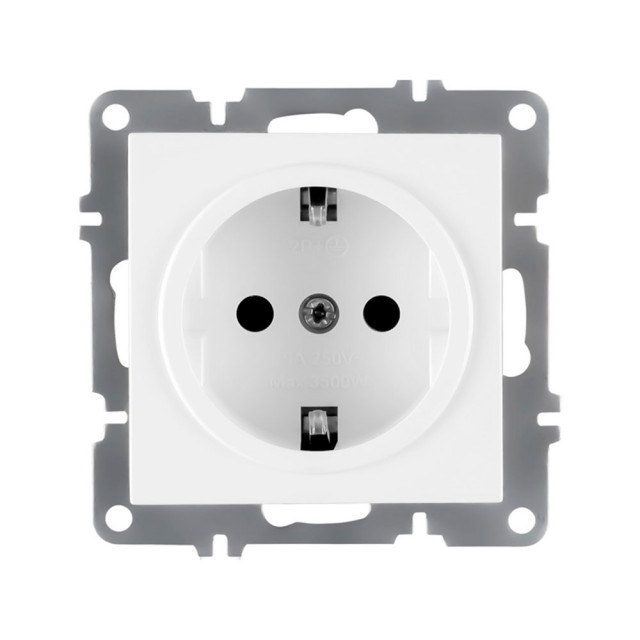 Розетка Arvia Electric Karen 50 01 1000 217 1 гнездо с зазаемлением белая механизм
