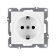 Розетка Arvia Electric Karen 50 01 1000 217 1 гнездо с зазаемлением белая механизм