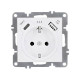 Розетка Arvia Electric Karen 50 01 1000 301 с заземлением USB TYPE C белая механизм