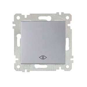 Выключатель промежуточный Mutlusan Rita 2200-408-0182 1 клавиша 10А нержавеющая сталь