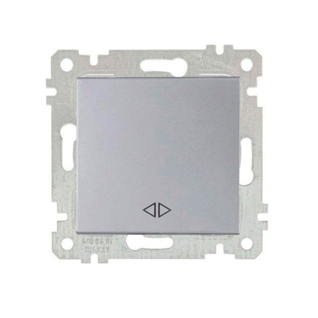 Выключатель промежуточный Mutlusan Rita 2200-408-0182 1 клавиша 10А нержавеющая сталь