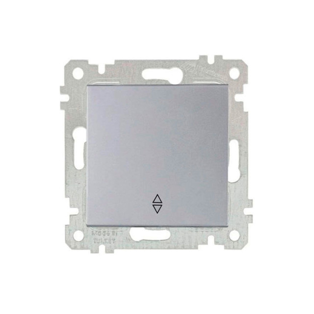 Выключатель проходной Mutlusan Rita 2200-403-0182 на два направления 10А нержавеющая сталь