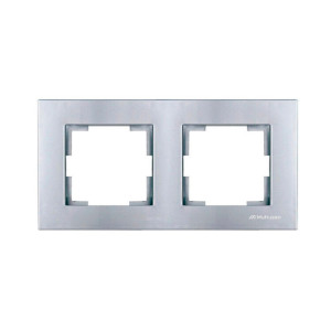 Рамка Mutlusan Rita 2220-800-1282 2 поста горизонтальный монтаж нержавеющая сталь