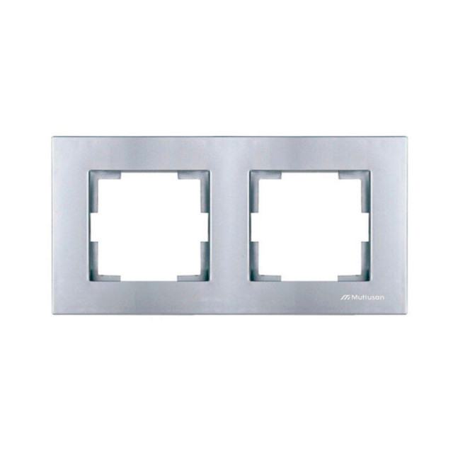 Рамка Mutlusan Rita 2220-800-1282 2 поста горизонтальный монтаж нержавеющая сталь