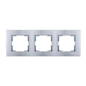 Рамка Mutlusan Rita 2220-800-1382 3 поста горизонтальный монтаж нержавеющая сталь