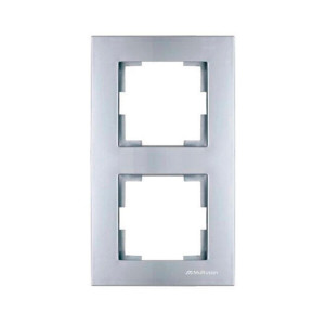 Рамка Mutlusan Rita 2220-800-2282 2 поста вертикальный монтаж нержавеющая сталь