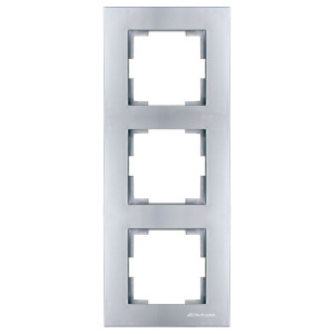 Рамка Mutlusan Rita 2220-800-2382 3 поста вертикальный монтаж нержавеющая сталь