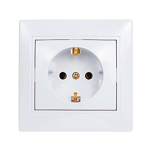Розетка Intro Plano 1-202-01 2P+E Schuko 16АХ-250В СУ белый