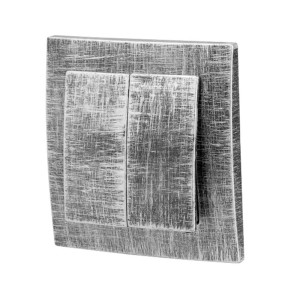 Выключатель Юпитер Стандарт JP7424-06 2 клавиши cкрытый 6А серебро