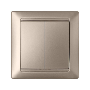 Выключатель Bylectrica Стиль С5 10-803 2 клавиши шампань