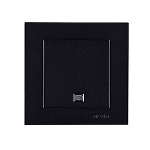 Выключатель Arvia Electric 50 07 2000 201 1 клавиша с подсветкой черный механизм