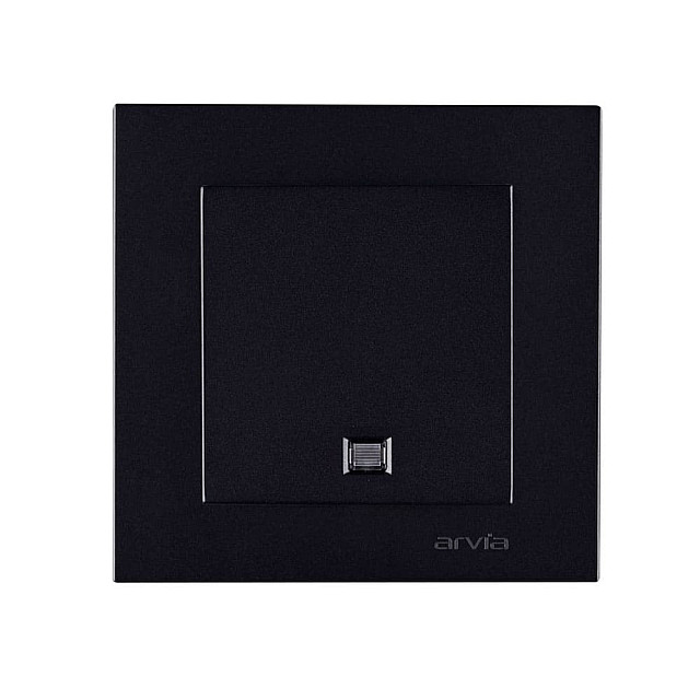 Выключатель Arvia Electric 50 07 2000 201 1 клавиша с подсветкой черный механизм
