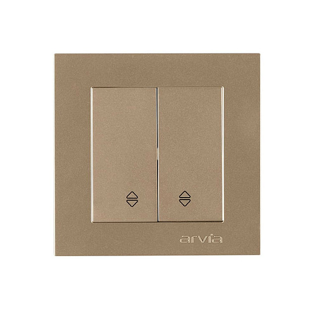 Выключатель проходной Arvia Electric 50 06 2000 211 2 клавиши антрацит механизм