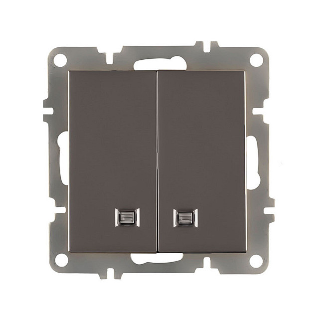 Выключатель Arvia Electric 50 06 2000 203 2 клавиши с подсветкой антрацит механизм