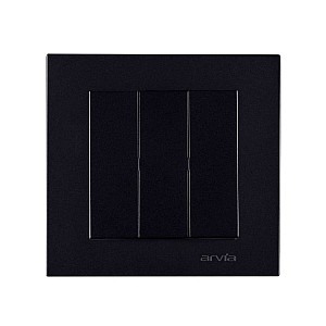 Выключатель Arvia Electric 50 07 2000 254 3 клавиши черный механизм
