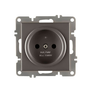 Розетка Arvia Electric 50 06 2000 215 без заземления антрацит механизм