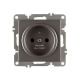 Розетка Arvia Electric 50 06 2000 215 без заземления антрацит механизм