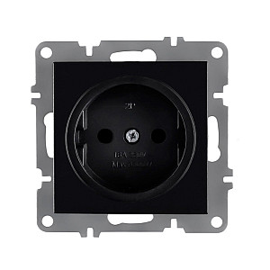 Розетка Arvia Electric 50 07 2000 215 без заземления черный механизм